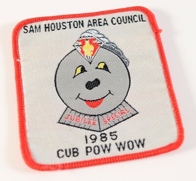 Vintage 1985 Sam Houston Council Train Cub Pow Wow BSA Boy Scouts America Patch