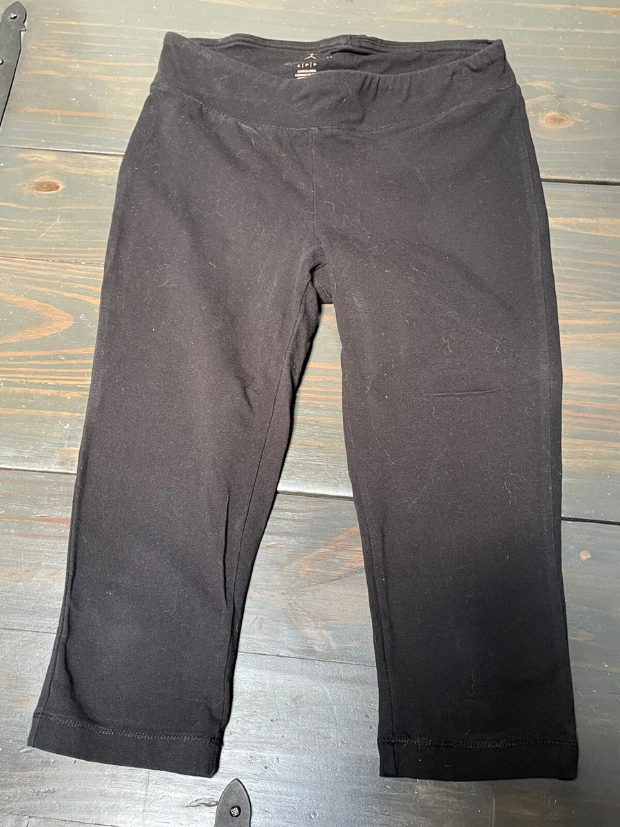 Danskin Now Capri Active Pants Women's Size S Black Cotton Feel