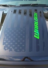 TATTERED AMERICAN Flag compatible with Dodge Ram Warlock  Decal Graphic 