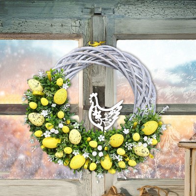 Wreath Pendant Elegant Create Atmospheres Window Wall Happy Easter Bunny Garland