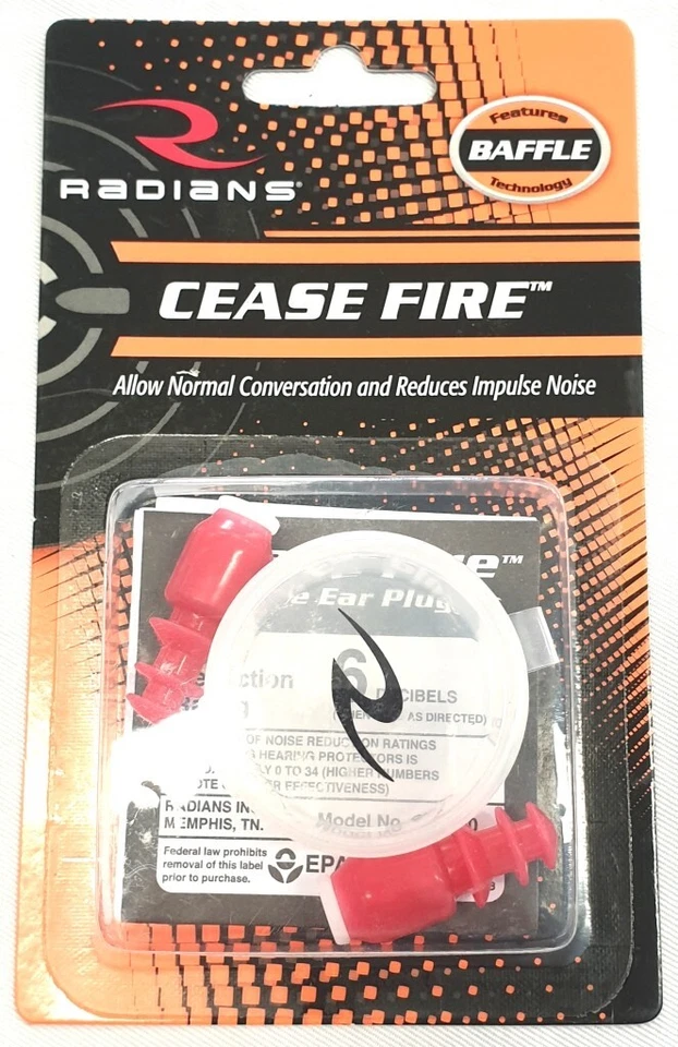 TAPPI AURICOLARI RADIANS CEASE FIRE FILTRANTI TIRO A SEGNO POLIGONO CACCIA - Imagen 2 de 3