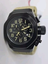 Swiss Legend Men's Trimix Quartz Chronograph Watch Black Beige 44mm