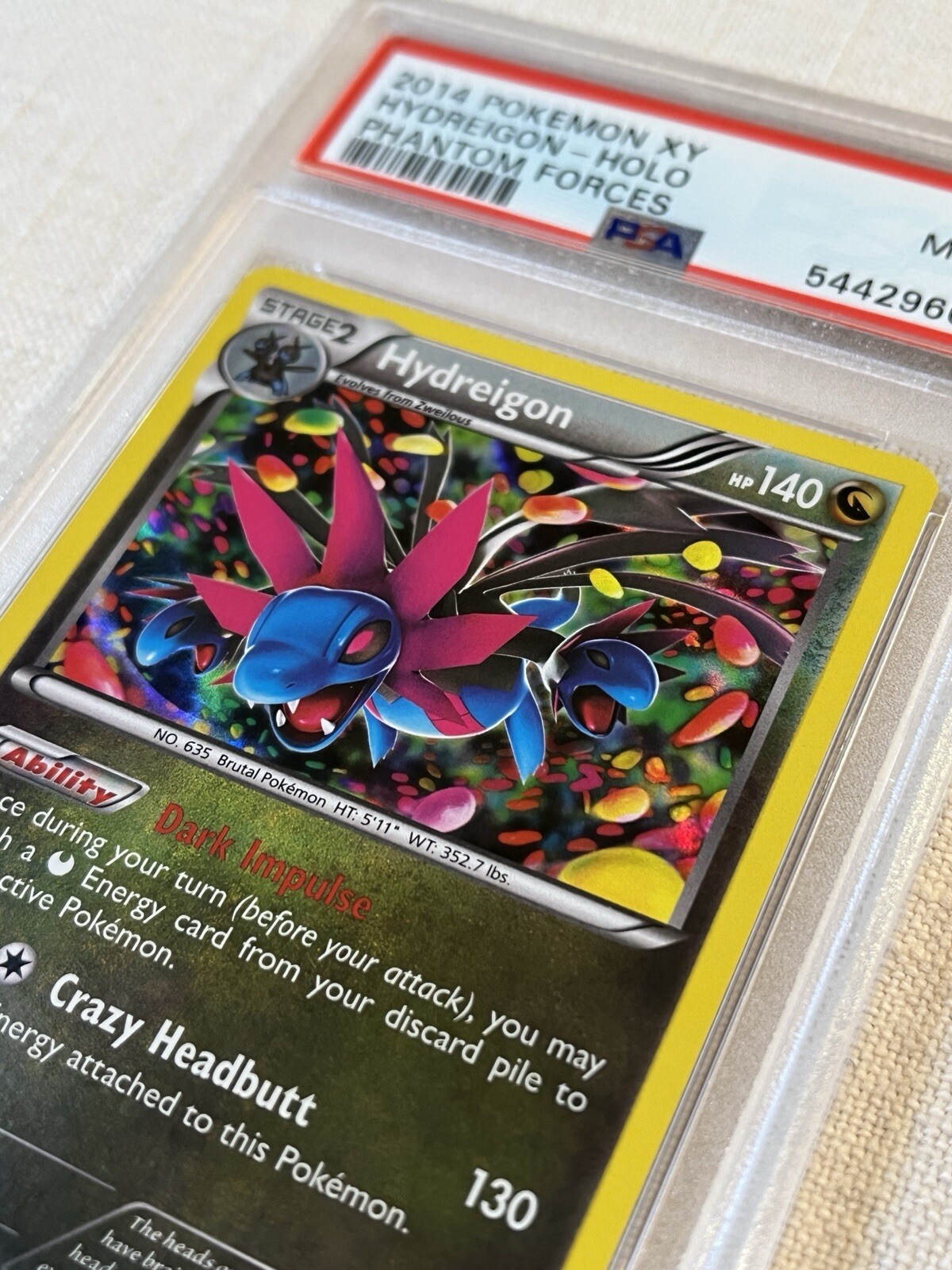 Pokemon Card Hydreigon 74/119 XY-Phantom Forces Holo PSA 9 Mint LOW POP