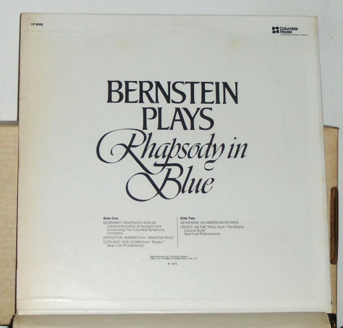 Leonard Bernstein – Bernstein Plays Rhapsody In Blue - Vinyl LP