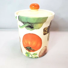 La Primula SRL Made in Italy Small Canister with Lid Colorful Vegetables 4 1/2"