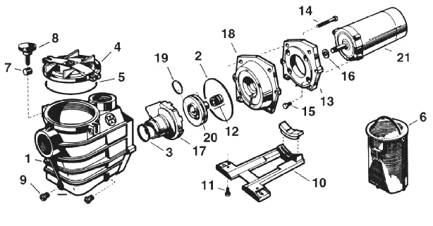 Genuine Hayward Super II Super 2 Pump Impeller SPx3010C Sp3010C 1HP - 1.5HP - Image 2 of 2