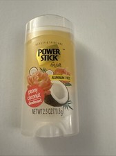 Power Stick Deodorant For Her Peony Coconut 2.5 Oz New C33