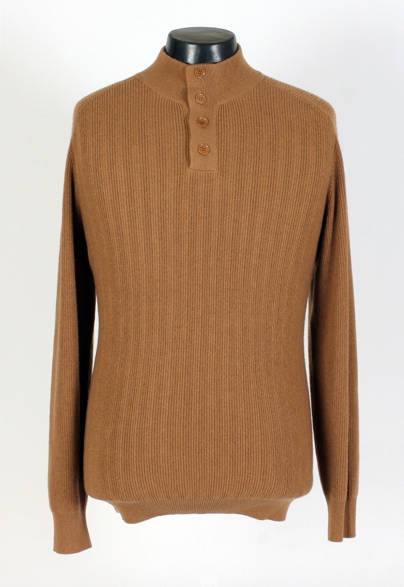 Loro Piana Vicuna Rib Knit Sweater - 56 2XL - New w/ Tags