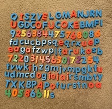 155 Lot Magnetic Letters Numbers Upper Lower Case Assorted Numbers Bulk Crafts