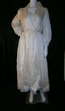 FANCY BRIDAL STORE NY IVORY CREAM SILK TEA LENGTH 8 WEDDING GOWN DRESS $2,200