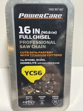 POWERCARE YC56 16 INCH FULL CHISEL PROFESSIONAL CHAINSAW CHAIN NEW ITEM