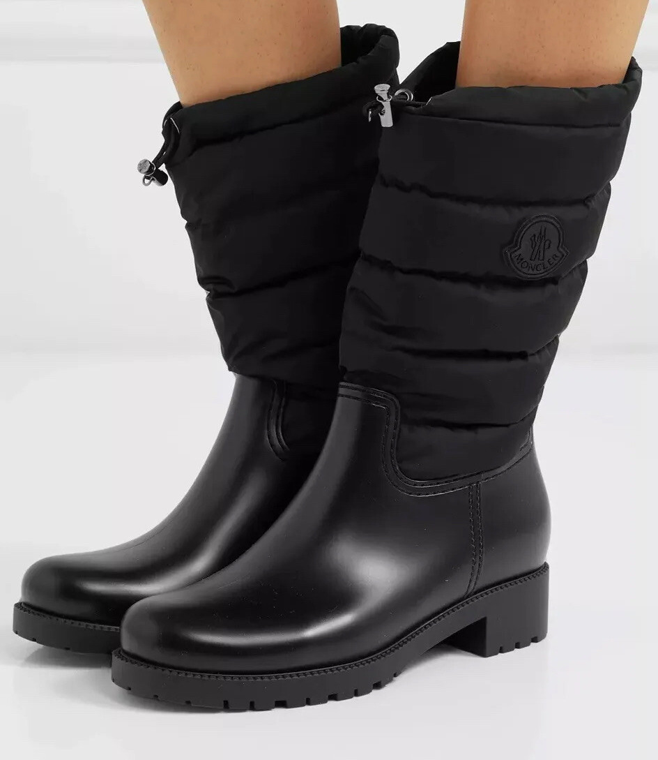 MONCLER Women's Ginette Quilted Tall Waterproof Rain Boots