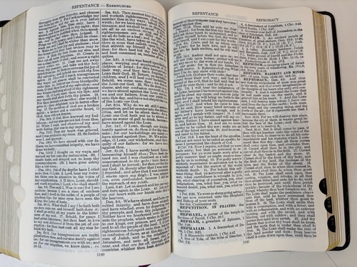 Naves Topical Study Bible Thumb Index Southwestern Vintage 1962 - Picture 9 of 15