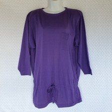 Vintage Clovelly Purple Tshirt Drawstring Dress Size Medium