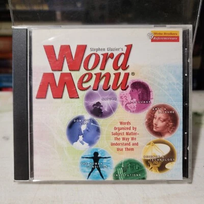 Write Brothers Stephen Glazier Word Menu 2.2 PC CD CDROM Windows Mac Reference - Image 1 of 4