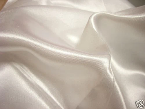 MARKENLOS SATIN Stoff WEISS WEIß Hochzeit HUSSE Meterware Stoffe
