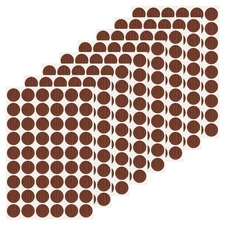 432 Pcs Dia. 21mm/0.8" Hole Cover Stickers, Deep Red Wood