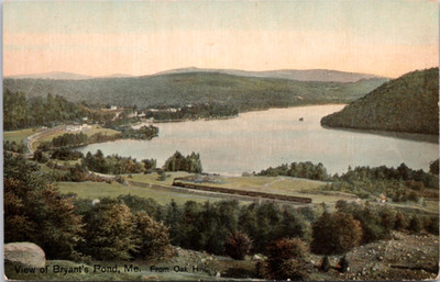 1911 Bryant Pond Village, Maine (Woodstock) Lake Christopher, ME Postcard (READ)