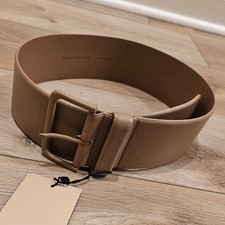 M.M. Lafleur Wide Leather Belt Size M