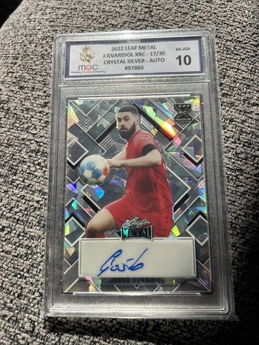 Rookie Josko Gvardiol Leaf Auto Football Card Silver Crystal Mgc 10 17/30 - Picture 1 of 2