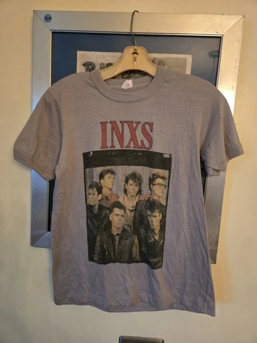 INXS I Send A Message Vintage Concert Tour Tee Shirt Ne 1980s vintage concert t-shirt, vintage, single stitch, B+ condition