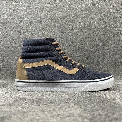 Vans Sk8-Hi Reissue Denim C&L Women s Sz 10 Mens 8.5 Brown Blue Skateboard Shoes