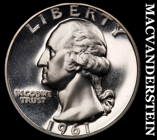 1961 Washington Quarter- Silver- Choice Gem Proof Luster No Reserve #J2479