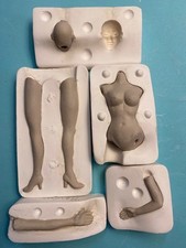 Marilyn - 1:12 scale lady dollhouse size mold set by designer Patricia Rose