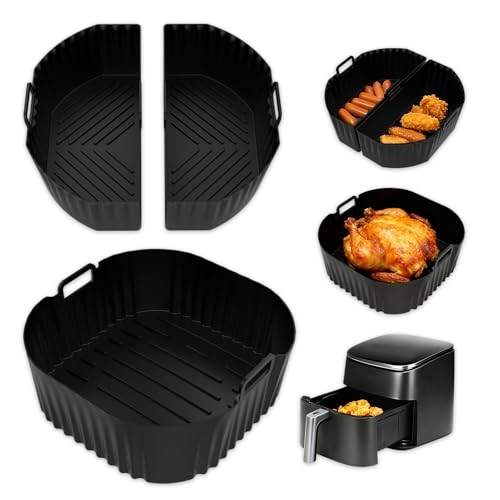Moule silicone air fryer plat accessoires friteuse sans huile panier cuisson 3 pièces