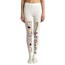 Geometric Print High Waist Tights Slip Resistant For Women Stretchy Leggings