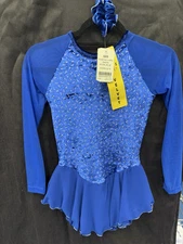 Jerry’s Velvet Royal Blue Diamond Chips Dress Youth 12-14