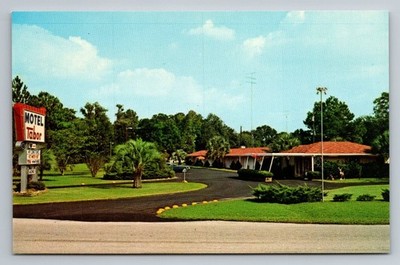 Vintage Motel Tabor Gainesville FL Photochrome Postcard by Dexter Press