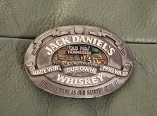 Vintage 1980s Jack Daniels Old No7 Tennessee Whiskey Belt Buckle Arroyo Grande