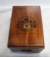 1997 Vintage Macanudo Cabinet Selection Number 111 Wooden Cigar Box Jamaica