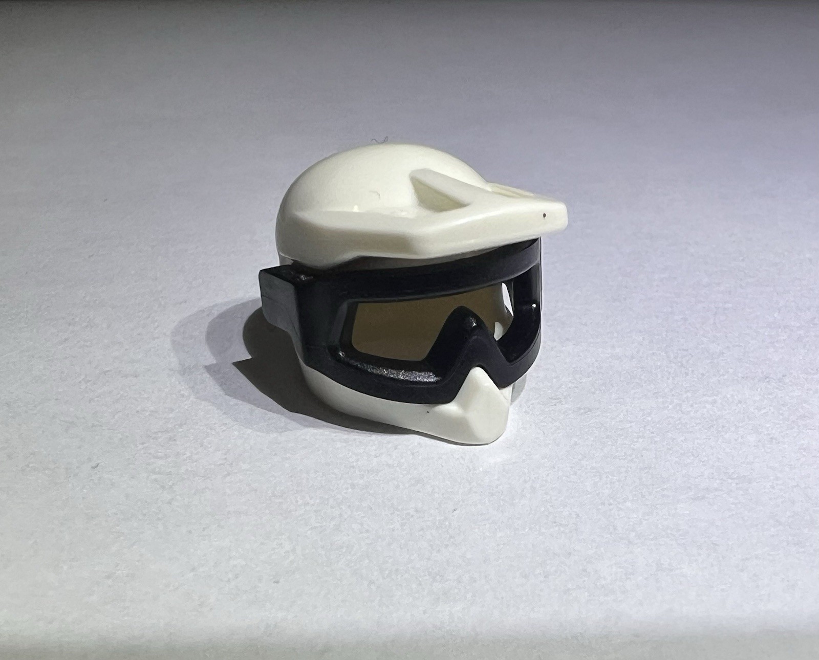 Lego White Mini Helmet Motorcycle Motor Cross Biking Hat W/ 