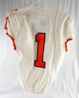 2017-22 Clemson Tigers #1 Game Issued Pos Used White Jersey Football NP R 38 892 — photo 2