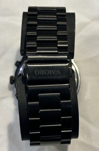 Seiko Chronograph Watch Men 43mm Black Silver Tone 7T92-0JS0 New Battery - Picture 3 of 5