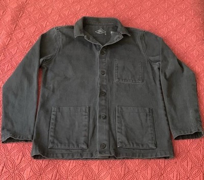 Alex Crane Jacket Men's Medium Gray Canvas Work Chore Kite Jacket, USA MADE
