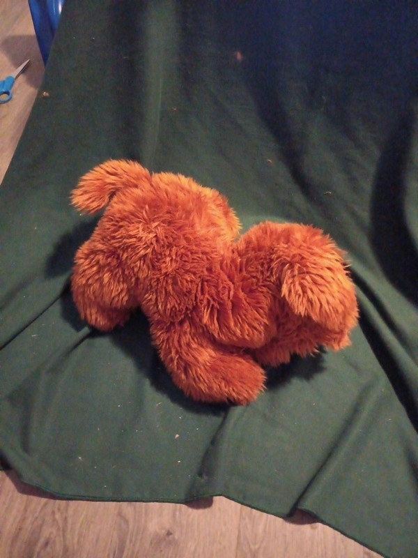 Gund Brown Puppy Dog Fluffy Plush 13" Laying Down Stuffed Animal