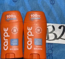 Carpe Antiperspirant Deodorant FRESH POWDER, 1.76oz LOT OF 2 NEW SEALED