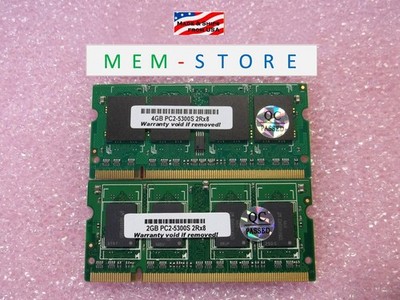 6GB 2GB+4GB DDR2-667 SODIMM Memory MacBook Pro early 2009  MacBook 5,2 2.0GHz
