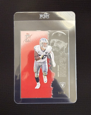 Topps 2025 Signature Class Maxx Crosby Raiders Round 4 Pick 4 #83 14/25