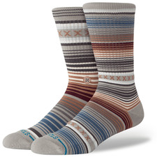 Stance Men's M 6-8.5 Curren Stripe Crew Casual Socks W 8-10.5 Unisex NWT
