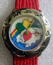 RARE vintage BOMA VACATION WATCH 1990’s NOS New Battery JAPAN MOVT leather strap