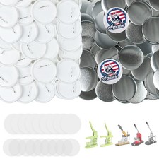 100 Sets Button Maker Supplies, 2.95 inch / 75mm Button Parts Button Supplies, A