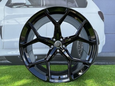 4X R22 Zoll 5x112 Audi RS6 Style Schwarz Glanz 9.5 ET31 Felgen für Q6 Q7