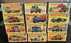 12 USED LESNEY MATCHBOX SUPERFAST EMPTY BOXES 12 15 (2) 22, 23 28 30 42 45 47 49