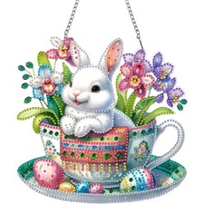 Easter Egg Diamond Art Hanging Kit For Adults DIY Crystal Mosaic Painting