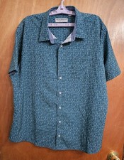 Nick Graham Everywhere Green Floral Performance Stretch Modern Fit Button Up 2xl