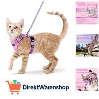 Katzengeschirr Mit Leine Softgeschirr FüR Katze Brustgeschirr Cat Harness Kat...